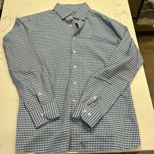 State & Liberty blue gingham button down - size L